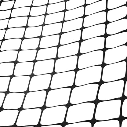 Houseables Plastic Fence, Plastic Mesh Fence, Mesh Fencing, Deer Netting, Cat Netting, Temporary, Balcony, Pets, Garden, Chicken, Poultry, Dogs, Construction, Yard, Protection, Black, 4 x 50 Feet Roll