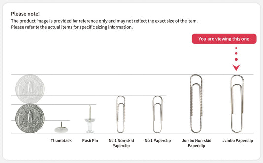 PAPERPAL Paperclips for Office School & Personal Use, Jumbo Smooth Paper Clip (2"), 300 Large Paper Clips (3 Boxes of 100 Each), Silver