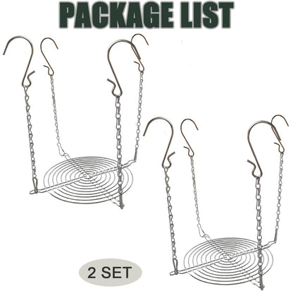 Toeloioh Adjustable Height Planter Inserts for Tall Planters Large Pots,4 Hooks Fits in The Top Openings,Chain Planter Filler Elevate Plants,Wedding & Party Decor