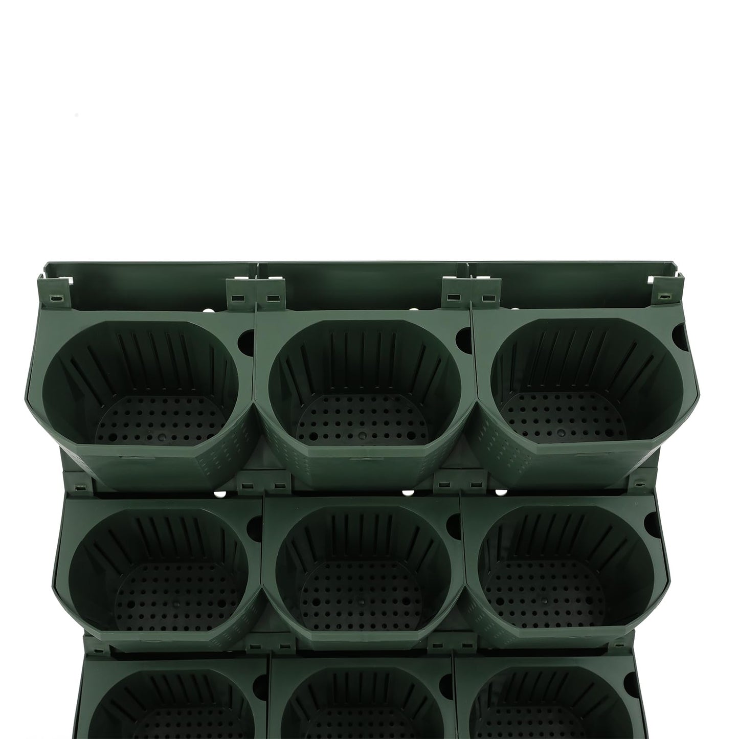 CRYBY Wall Planter, Wall-Mounted Flower Pot Holder Wall Hanging Planter with 36 Pots, Indoor and Outdoor Plant Holder Vase Vertical Wall Decor Plant Stand Vegetables Plant Hanger Box (Army Green)