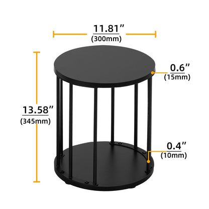Leinade Plant Stand Indoor,small plant stool,Flower Pot Corner stand holder,Mid Century Heavy Duty Metal Tall Home Decor,Modern Round End Table,Small Rustic Display Stand for Living Room,Bedroom(Black,14In)