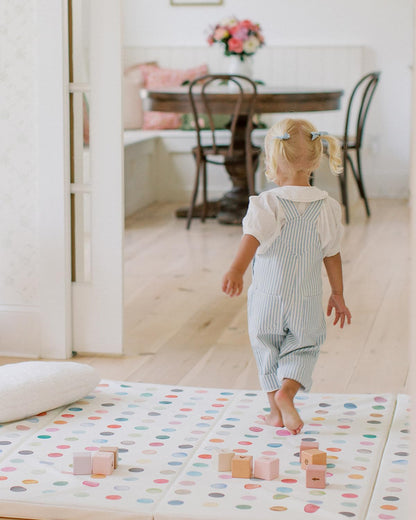 House of Noa Tumbling Baby Play Mat for Floor – Foldable Foam Playmat for Babies & Kids, Non-Toxic Wipeable Baby Mat | Dottie Gloria | 4' x 6'