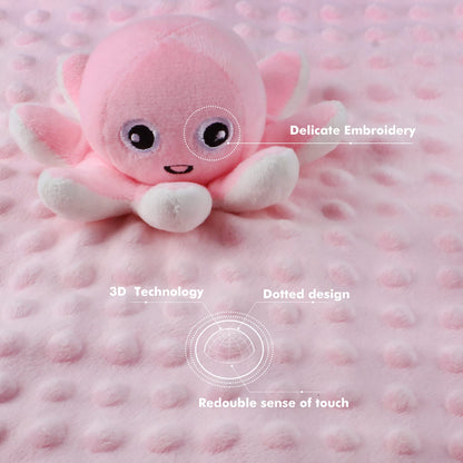 JARIFERR Baby Security Blanket Loveys for Babies Snuggle Toy Plush Octopus Stuffed Animal Baby Gifts for Girls and Boys Newborn