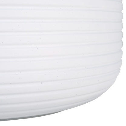SAFAVIEH Outdoor - Nardo White Cement Ficonstone Planter Pot with Drainage Hole, Frost Resistant Garden Planter for Patio, Deck, Backyard, 22.83" W x 22.83" D x 18.11" H (PAT1531C)