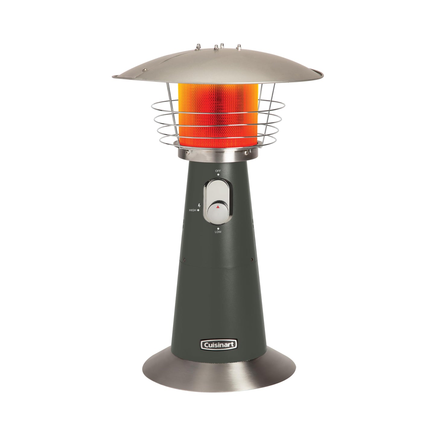 Cuisinart Portable Tabletop Patio Heater, 11,000 BTU Outdoor Propane Heater with Safety Tilt Switch and Adjustable Heat, Burner Screen Guard, 30 sq. Foot Heat Range, Gray