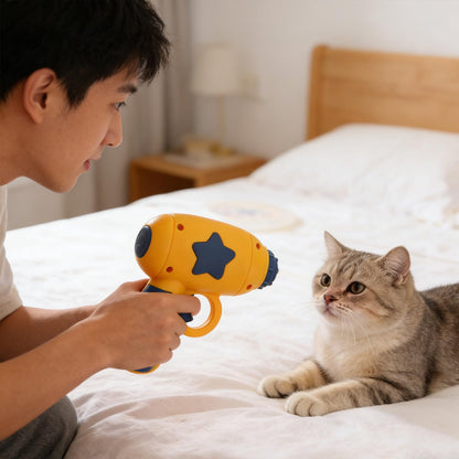 Garneck 1set Interactive Kitten Flying with Led Propellers - Cat Enrichment Chase for Indoor and Outdoor Play - Flying Saucer Launcher for Kitten Training