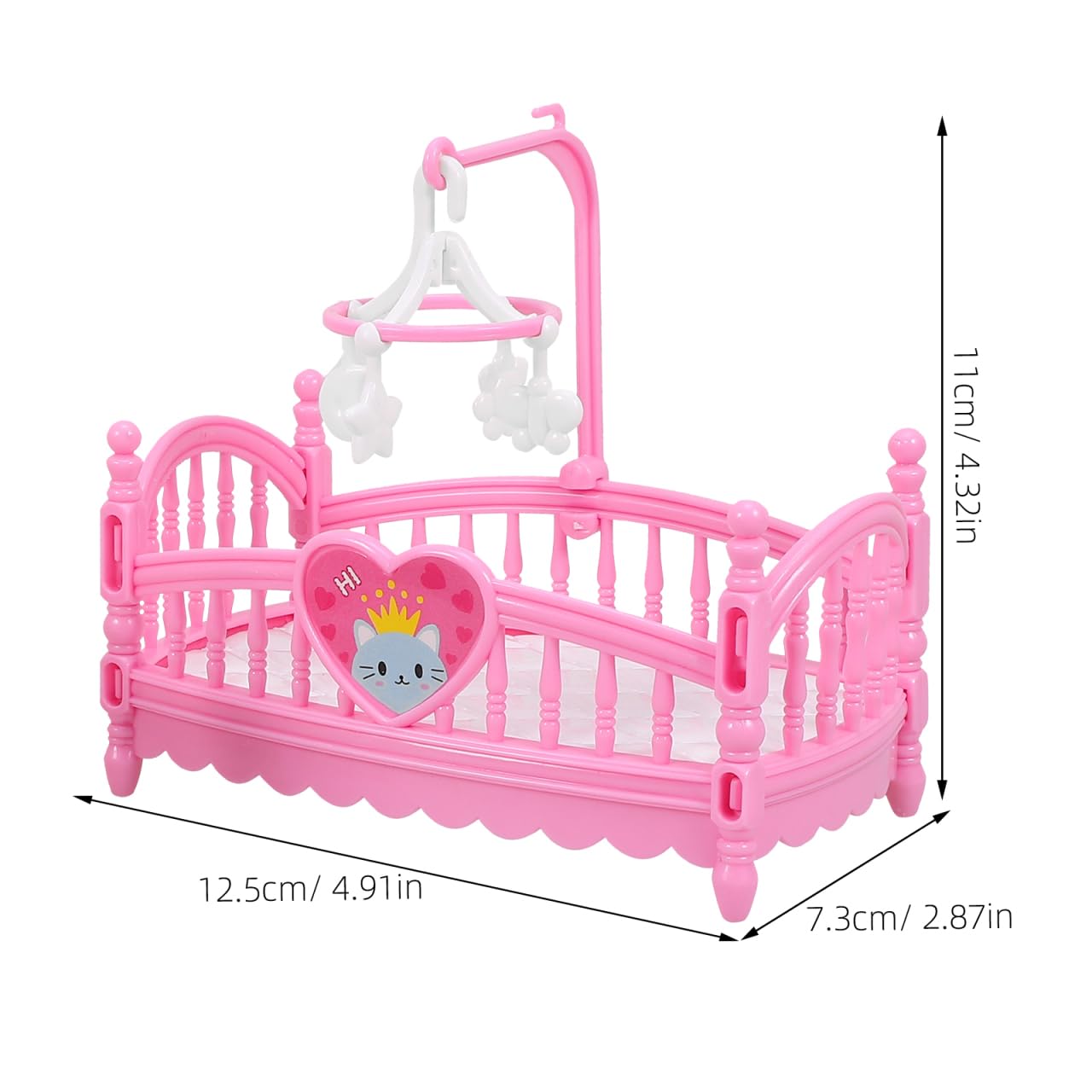 TOYANDONA Mini Furniture Dollhouse Accessories: 1:12 Miniature Doll House Model 2Pcs Mini Baby Bed Crib Cradle for Miniature Dollhouse Furniture Party Kit