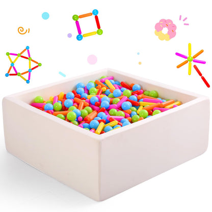 Heopeis Ball Pit Balls and Strips for Ball Pits, 50pcs Cute Plastic Star Toy Balls for Kids, Baby Toddler 1-3 Birthday, Bounce House, Play Tent, Baby Pool Water Toys, Party (Rainbow)