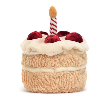 Jellycat Amuseables Birthday Cake Stuffed Toy, 6 inches | Dessert Plush | Birthday Gift
