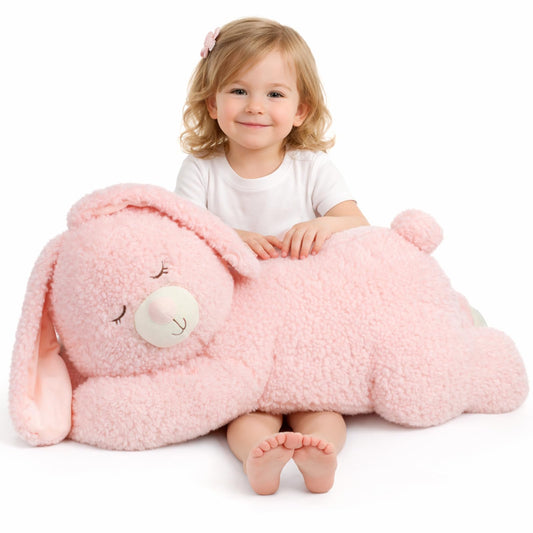 Cudhug Large 31.5" Bunny Stuffed Animal, Giant Easter Plush Bunny, Jumbo Soft Rabbit Toy Birthday Party Gifts for Kids Girls Boys