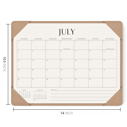 Jotsome Desk Calendar 2026-2027 with Desktop Mat, Desk Pad Calendar From Now to June 2027 14x10.5 inch, Desk Blotter Calendar for Home Office and School, Easy Planning, Gift for the Holidays, Apricot