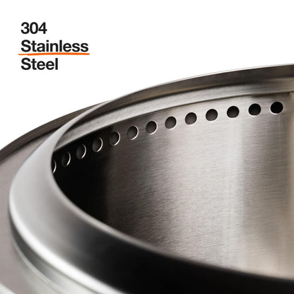 Solo Stove Yukon 2.0 + Stand, 27 Inch Smokeless Fire Pit – Portable Stainless Steel Outdoor Fireplace - 360° Airflow Technology and Removable Ash Pan – Ideal for 6 or More People, 43.9lbs, Ash
