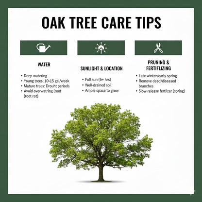 Oak Tree Live Plant, Oak Shades Tree in Quart Pot, Dormant in Winter, 6-12'' Tall, Ready to Grow Seedlings (White Oak)