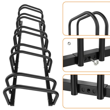WALMANN 5 Bikes Floor Bike Stand, Bike Parking Rack Garage Bike Storage Stand Indoor/Outdoor 22-28" Wheel Stand, Max. Tire Width 2.1"