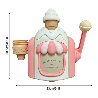 Ice Cream Bath Toy, Bath Bubble Maker, Educational Pretend Play Water Toy, Bubble Making Machine, for Kids Shower Pool Home