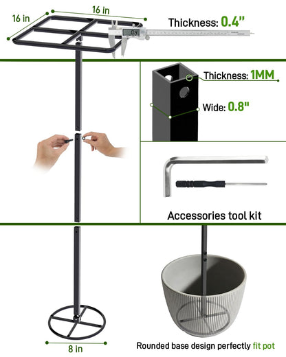 2 Pack 66''×16'' Heavy-Duty Metal Dragon Fruit Trellis, Adjustable Gardening Support Stand for Vertical Climing Plants,Trees,Cactus Garden Outdoor Indoor Potted Support