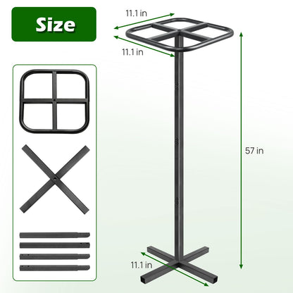 Ansonation Extra Thick Adjustable Dragon Fruit Trellis,Durable Metal Plant Trellis Outdoor Climbing Plants Support Frame for Vertical Gardening Trees Cactus Black
