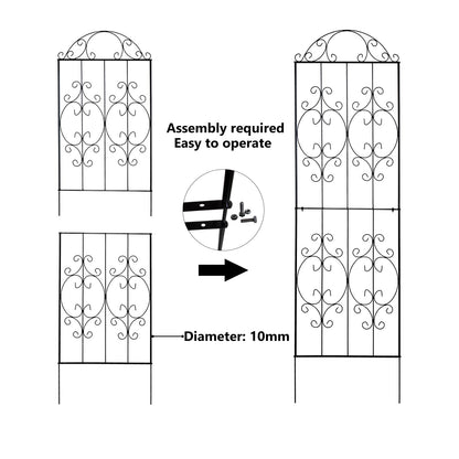 Thealyn Garden Trellis 2 Pack 80 Inch.H x 22 Inch.W Heavy-Duty Climbing Plant Trellis Metal Plant Supports Suitable Supporting Climbing Plants Outdoor, Roses, Vegetables, Vines, Flowers