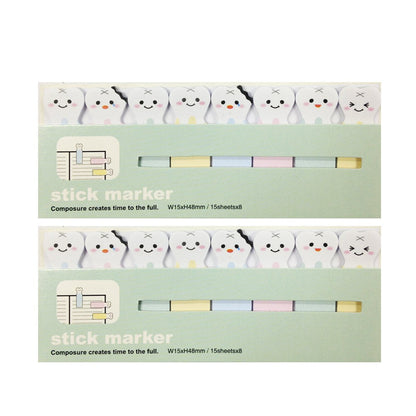 Wrapables® Bookmark Flag Tab Sticky Markers, at The Dentist(Set of 2)
