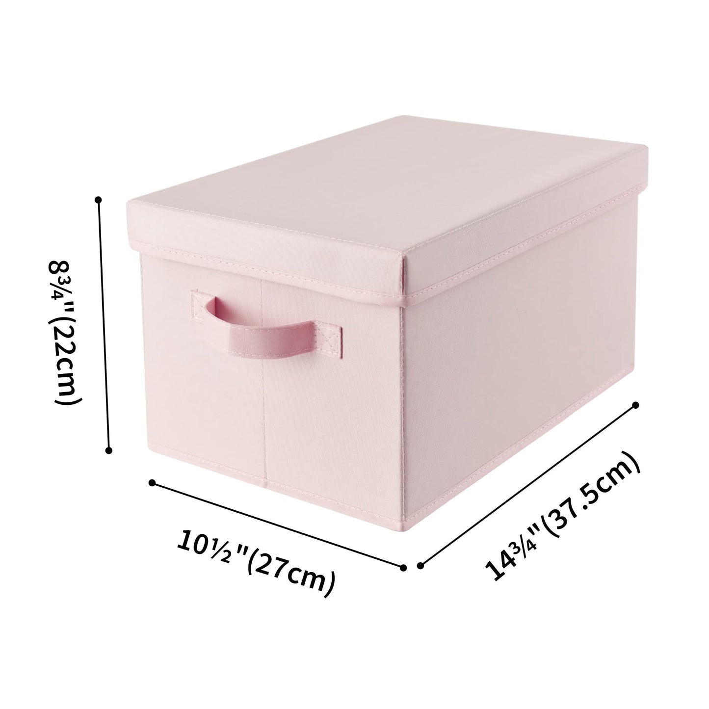 GRANNY SAYS Pink Storage Bins with Lids, Barbie Storage Organizer, Doll Toy Boxes, Stackable Fabric Storage Baskets for Closet, Baby Room, Nursery, 3-Pack