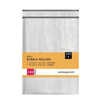 9.5x14.5 inches Poly Bubble Mailer Self Seal Shipping Envelopes 2.5 Mil 100 Pack