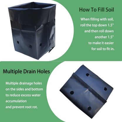 Belit 100 Pcs Plant Nursery Bags, Plastic Seedling Pots Container for Fruit Tree, Flower, Starting saplings, Plant Grow(3.5"x6.6")