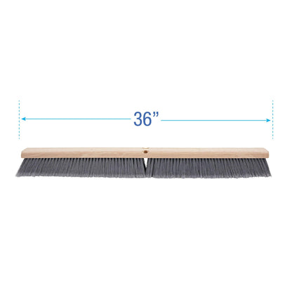 Boardwalk 20436 Floor Brush Head, 3" Gray Flagged Polypropylene, 36"
