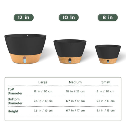 ZMTECH 2 Pack 8 Inch Hanging Planters for Indoor Plants, Modern Gray Hanging Planter with Visible Water Level Window & Removable Tray, Decorative Plant Hanger Indoor for Home Decor