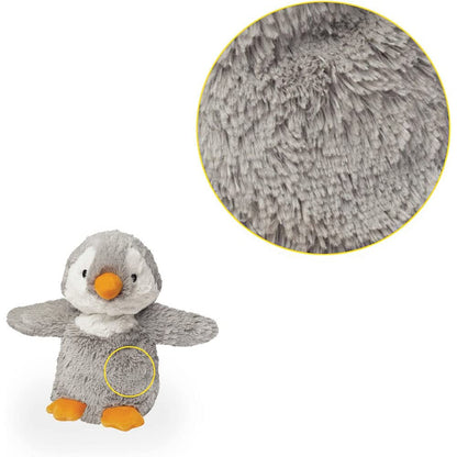 warmies Microwavable Stuffed Animals, Gray Penguin - Heated Stuffed Animal Plushie for Warmth - Cute Soft Plush Toys for Adults & Children (Boys, Girls, Babies & Toddlers)