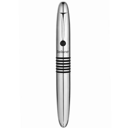 BEILUNER 320 Silver Chrome Rollerball - Stunning Luxury Pen with Chrome Finish, EDC, Heavy, Schmidt Black Ink Refill, Best Gift Set for Men & Women, Professional, Executive Office, Nice Classic Pens
