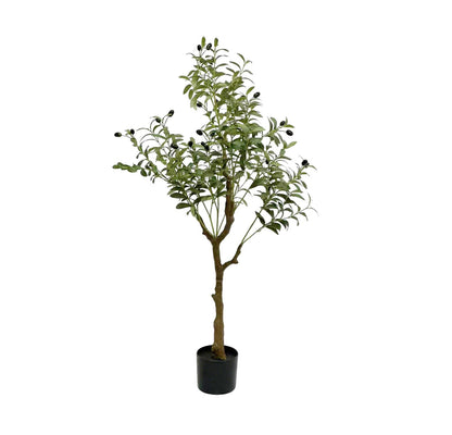 Kiko Artificial Olive 4 Ft Tall Fake Floor Plant Greenery Potted Plants for Office,Gymnasium Room, Living Room, Dinner Room, Shopping mall,Artificial Plant for Indoors and Outdoors