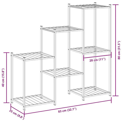 MBDRKVGF 5-Tier Metal Flower Stand, Indoor Outdoor Plant Shelf for Corner, Black Iron Display Rack for Living Room Balcony, Modern Vertical Tiered Plant Holder