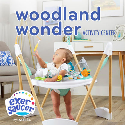 Evenflo Exersaucer Wood Frame Jumper, Woodland Wonder