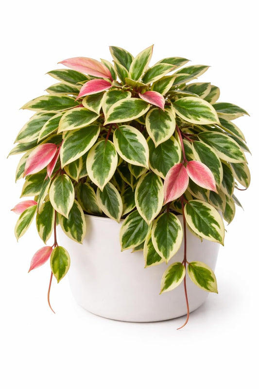Hoya ‘Crimson Princess’ Live Plant – 2 Inch Starter Pot – Variegated Wax Plant with Pink New Growth – Easy Care Indoor Houseplant