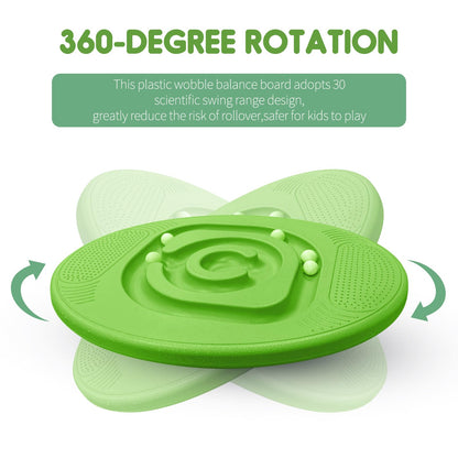 Kids Maze Balance Board - Wobble Trainer for Ski Surf Snowboard, Non-Slip Sensory Rocker Ages 3-12, Core Therapy & Skate Prep