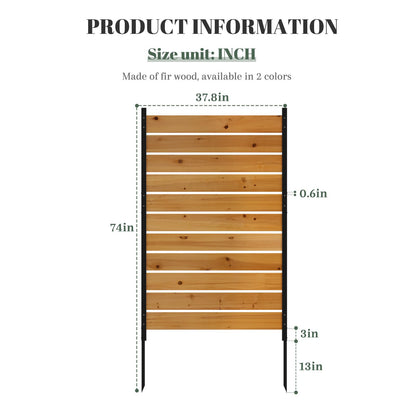 Privacy Fence Screen Outdoor Freestanding Privacy Fence Panel Decorative Patio Privacy Screen Air Conditioner Fence Outdoor Privacy Panels for Deck Porch Balcony (Wood, Reddish Brown)