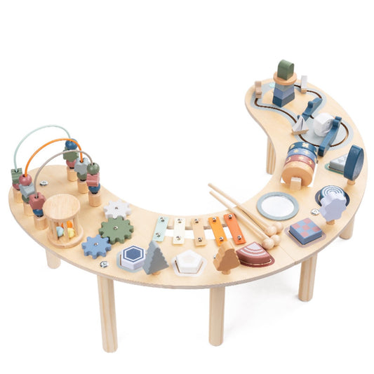 GLCforever Montessori Activity Table for 1-3 Year Old | Large Size Busy Board & Sensory Toys | Learning Activity Center for Baby for 1 Year Old Boy or Girl