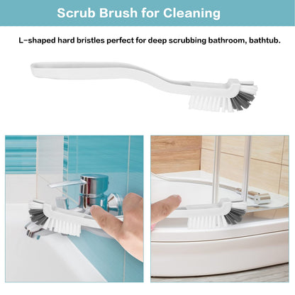 8 Pcs Dish Brush Bottle Bathroom Scrub Brushes Kitchen Cleaning Brush Right Angle Kitchen Brush Sink Household Pot Pan Edge Corners Tile Lines Brush with Stiff Bristles