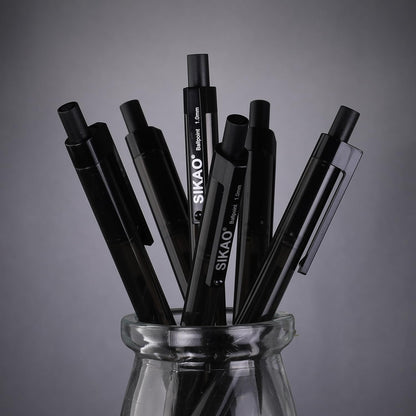 Sikao Black Pens Bulk, 60 Pack Retractable Ballpoint Pens, Black Ink 1.0mm Medium Point, Smooth Writing No-Smear, Click Pens for Teachers, Students, Restaurant Servers School & Office Supplies