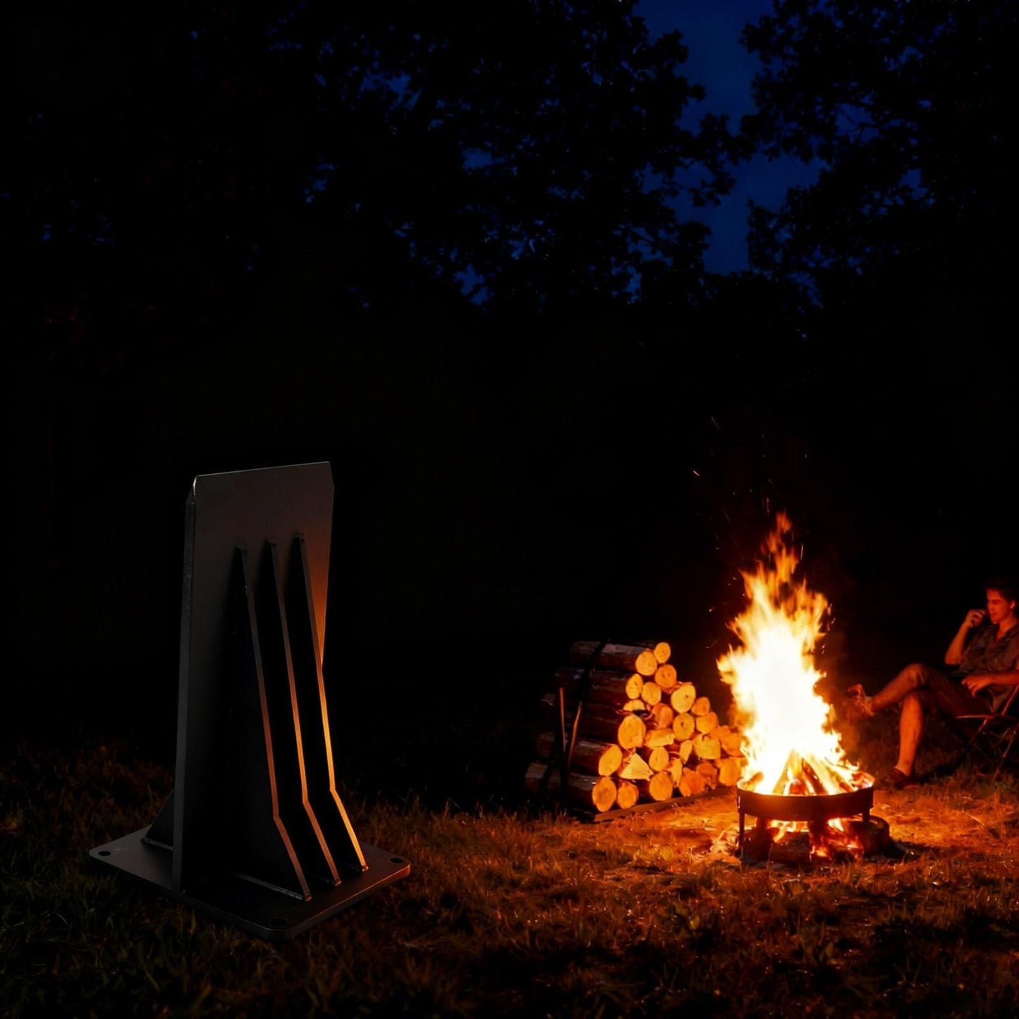 WujinJoy Kindle Cracker Log Firwood Splitter, Steel Manual Wood Splitting Wedge for Wood Stove Fireplace and Fire Pits