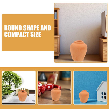 TOYANDONA 3pcs Mini Ceramic Succulent Pots for Indoor Cactus and Herb Plants, Small Red Clay Flower Planters for Desk, Shelf, and Window Sill Decoration