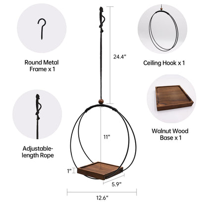 Adnkwolivt Hanging Planters for Indoor Plants - Plant Hanger Outdoor Pack of 2, Metal Plant Hanger Mid Century, Hanging Wall Ceiling Window, Gift for Mom, Plant Lovers, Housewarming
