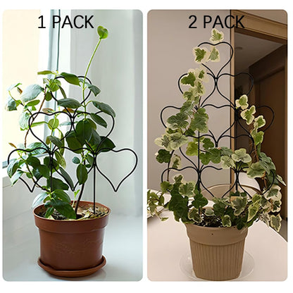 Plant Trellis for Climbing Plants Indoor Outdoor, Trlzey 3 Pack Stackable Metal Trellis - Small Garden Trellis for Potted Plants, Vine Support for Ivy, Flowers, DIY Home Deco