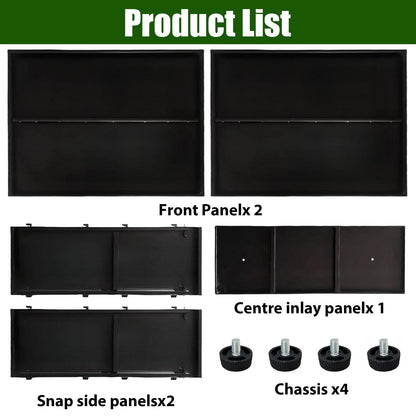 Metal Rectangular Planter, Metal Planter Box, 38" L x 13" W x 30" H Large Heavy Duty Tall Black Planter Box with Drainage Holes and Adjustable Balancing Feet Ideal for Porch, Garden, Patio, Yard