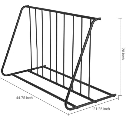 MyGift Large Metal Double-Sided Grid Bike Rack Stand, Freestanding Bicycle Storage Holder for Garage or Outdoor Parking with 6-Bicycle Capacity
