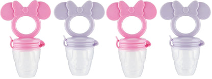 Disney Mickey and Minnie Teether with Fruit Feeder - Safe and Durable Design for Soothing Your Baby's Teething Pains (Pack of 2)