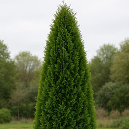 Lewis Bamboo Emerald Green Thuja Tree, Outdoor Privacy Screen, Fast Growing Evergreen, Compact Growth, Sun to Shade, 15 ft Maximum Height (3)