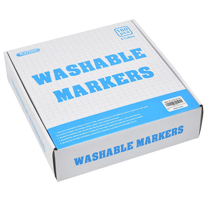 Rarlan Washable Markers Bulk, Markers for Kids, Bulk pack, 8 Colors, 160 Count