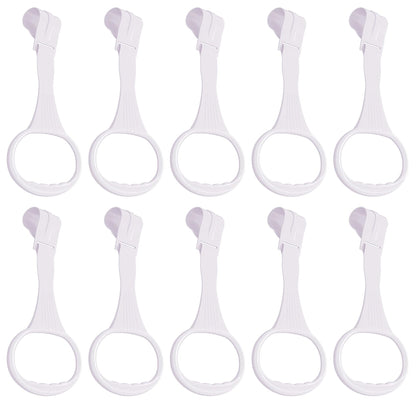 YYaaloa 10pcs White Baby Pull-Up Rings for Toddlers (3.5x7.5inch)