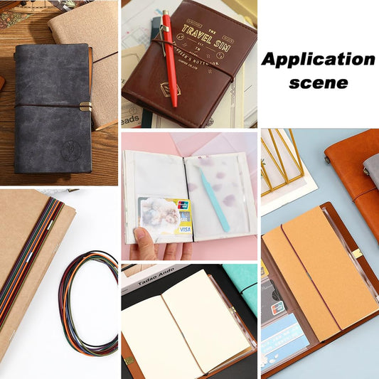CRASPIRE 13Pcs 13 Colors 11.7" Elastic Bands Nylon Travelers Notebook Connecting Insert Refill Stretchy Closure Loop Vintage Spring Band Jump Strap Accessorie for Scrapbook Journal Planner Trade Paper